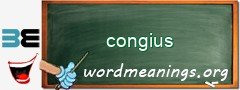 WordMeaning blackboard for congius